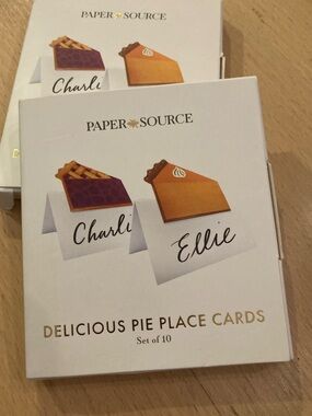 Paper Source "Delicious Pie" Place Cards - Set of 10 - NIB